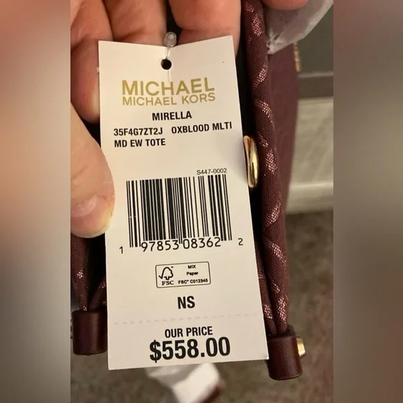🔥NWT Michael Kors Mirella Medium Metallic Logo Jacquard Tote Bag🔥 - Picture 2 of 8